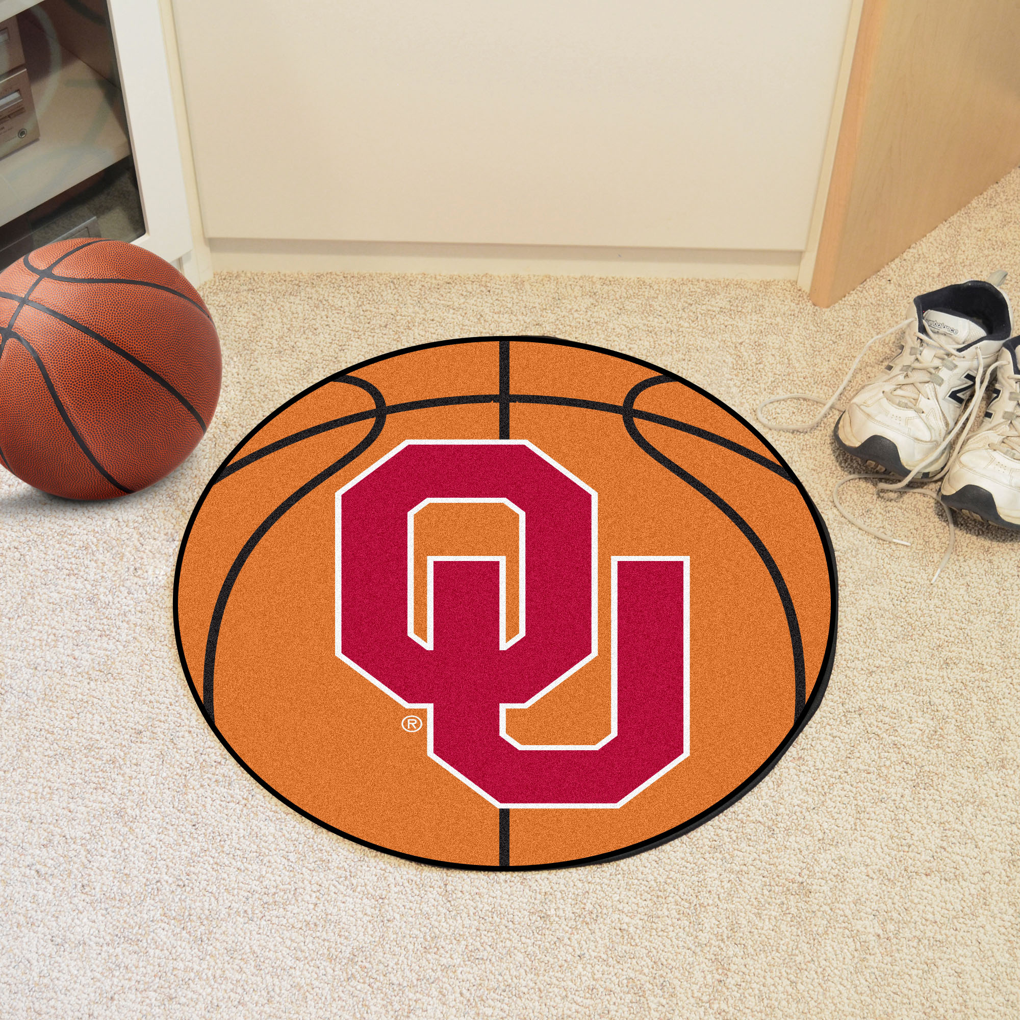 University of Oklahoma Ball Shaped Area Rugs (Ball Shaped Area Rugs: Basketball)