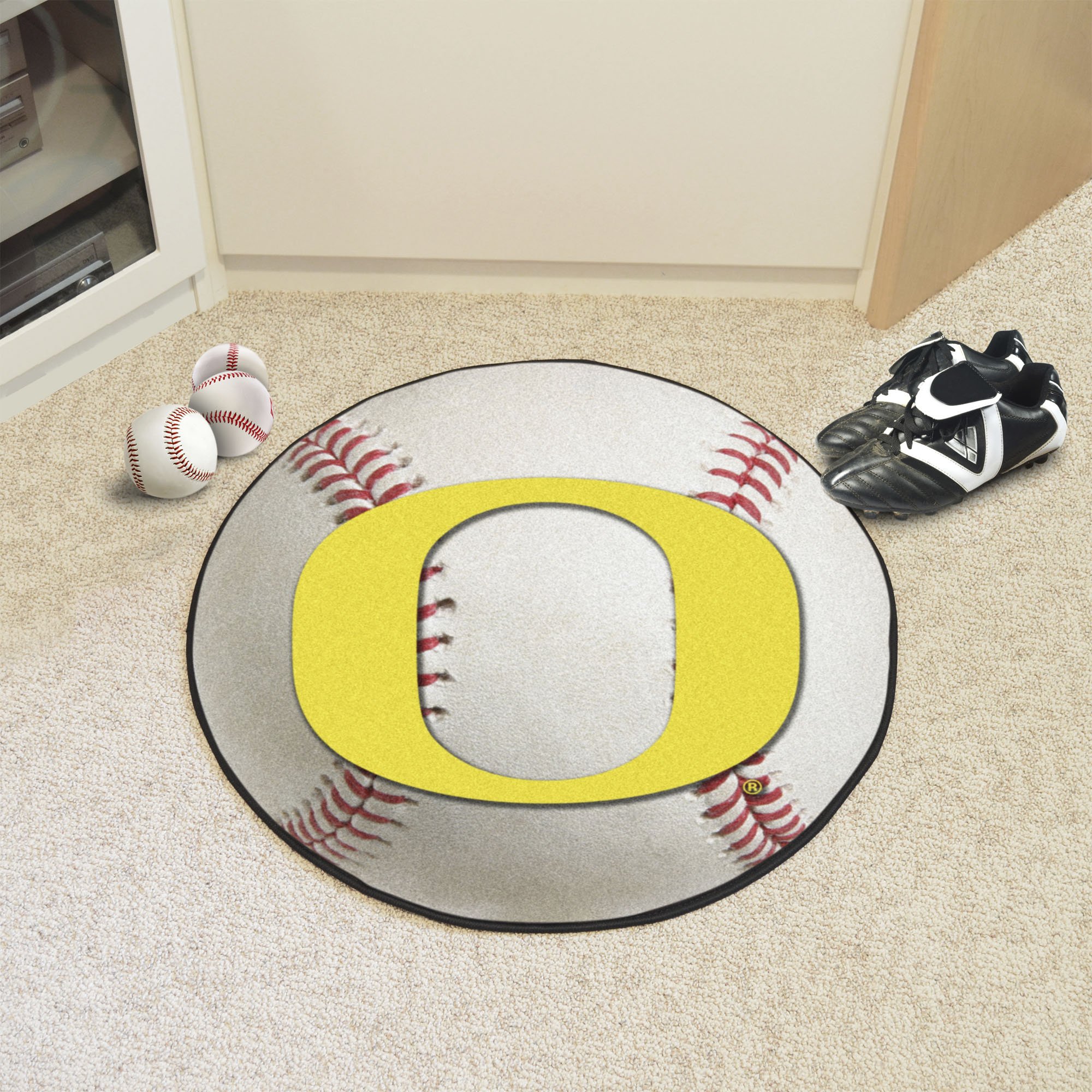 University of Oregon Ball Shaped Area Rugs (Ball Shaped Area Rugs: Baseball)