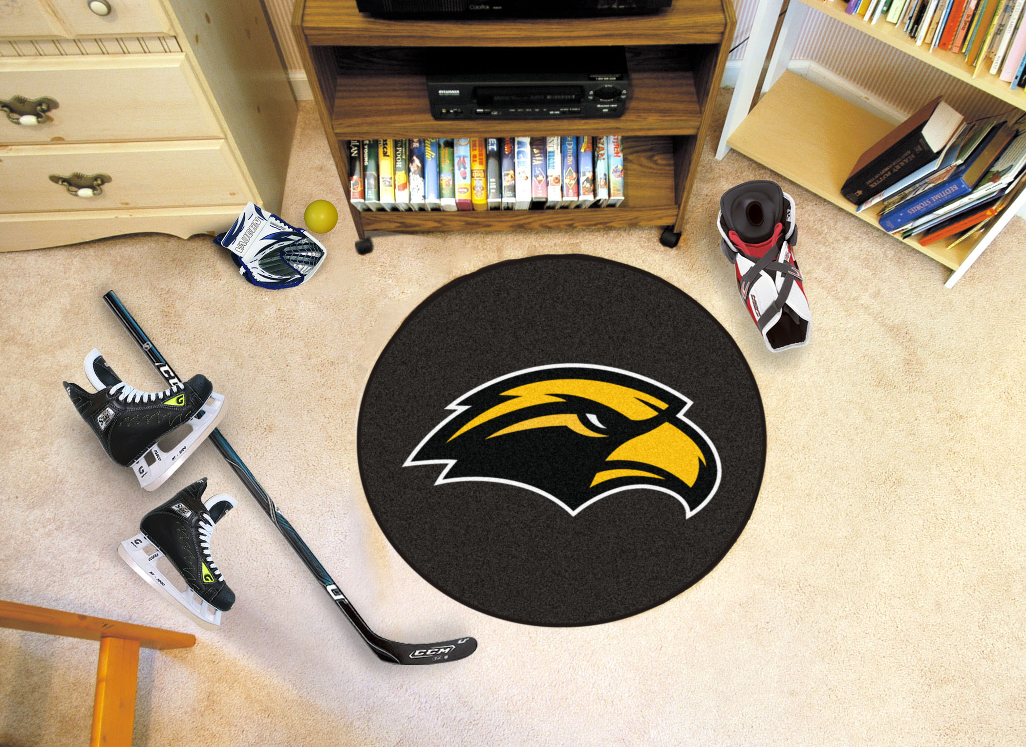 University of Southern Mississippi Ball Shaped Area Rugs (Ball Shaped Area Rugs: Hockey Puck)