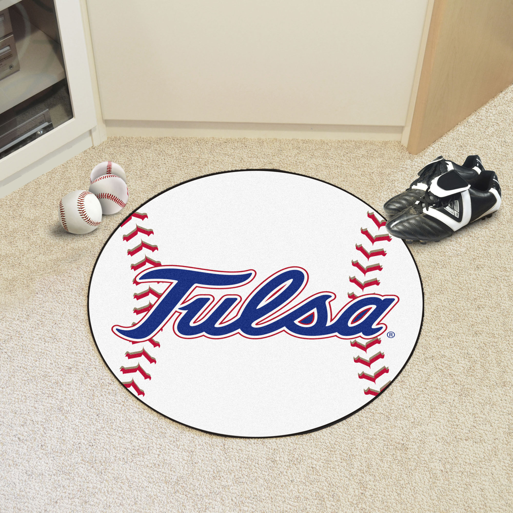 University of Tulsa Golden Hurricanes Ball Shaped Area Rugs (Ball Shaped Area Rugs: Baseball)