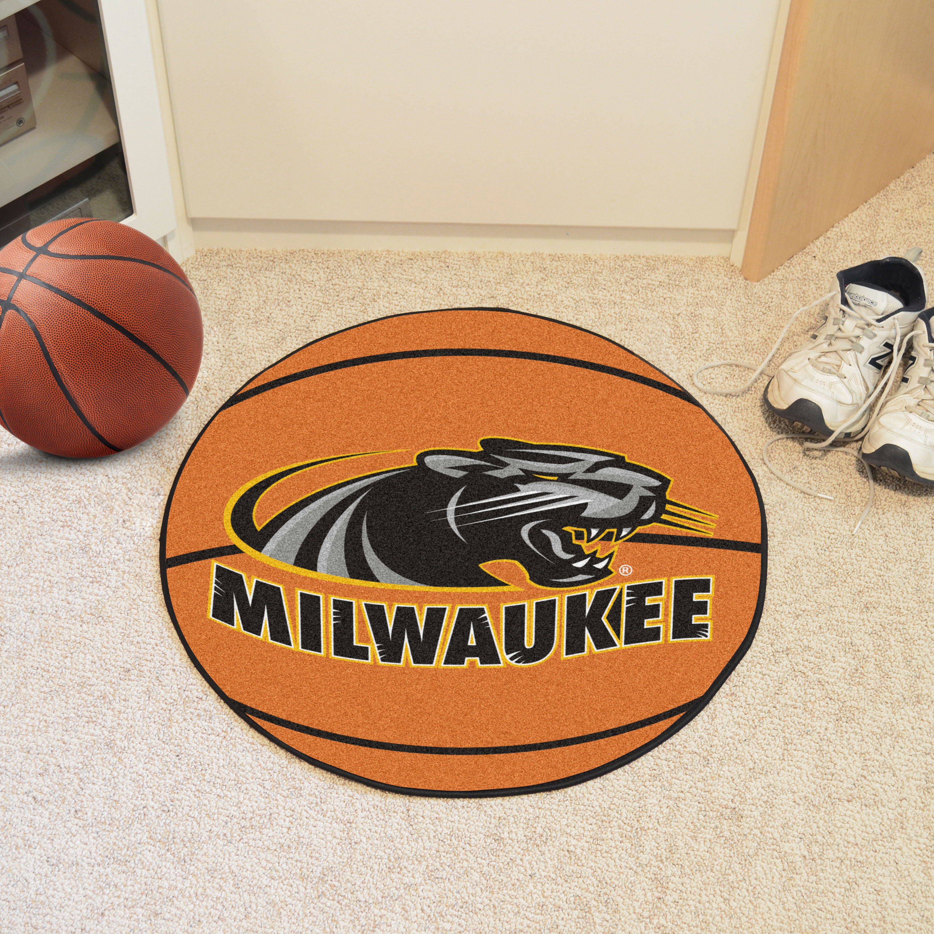 University of Wisconsin-Milwaukee Ball Shaped Area rugs (Ball Shaped Area Rugs: Basketball)