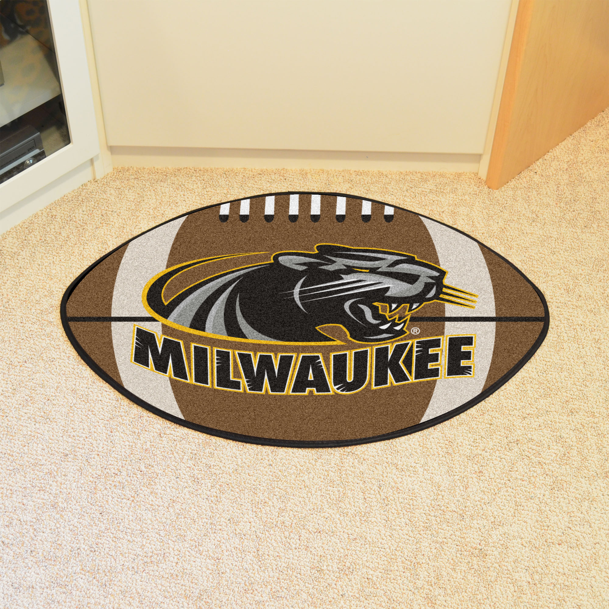 University of Wisconsin-Milwaukee Ball Shaped Area rugs (Ball Shaped Area Rugs: Football)