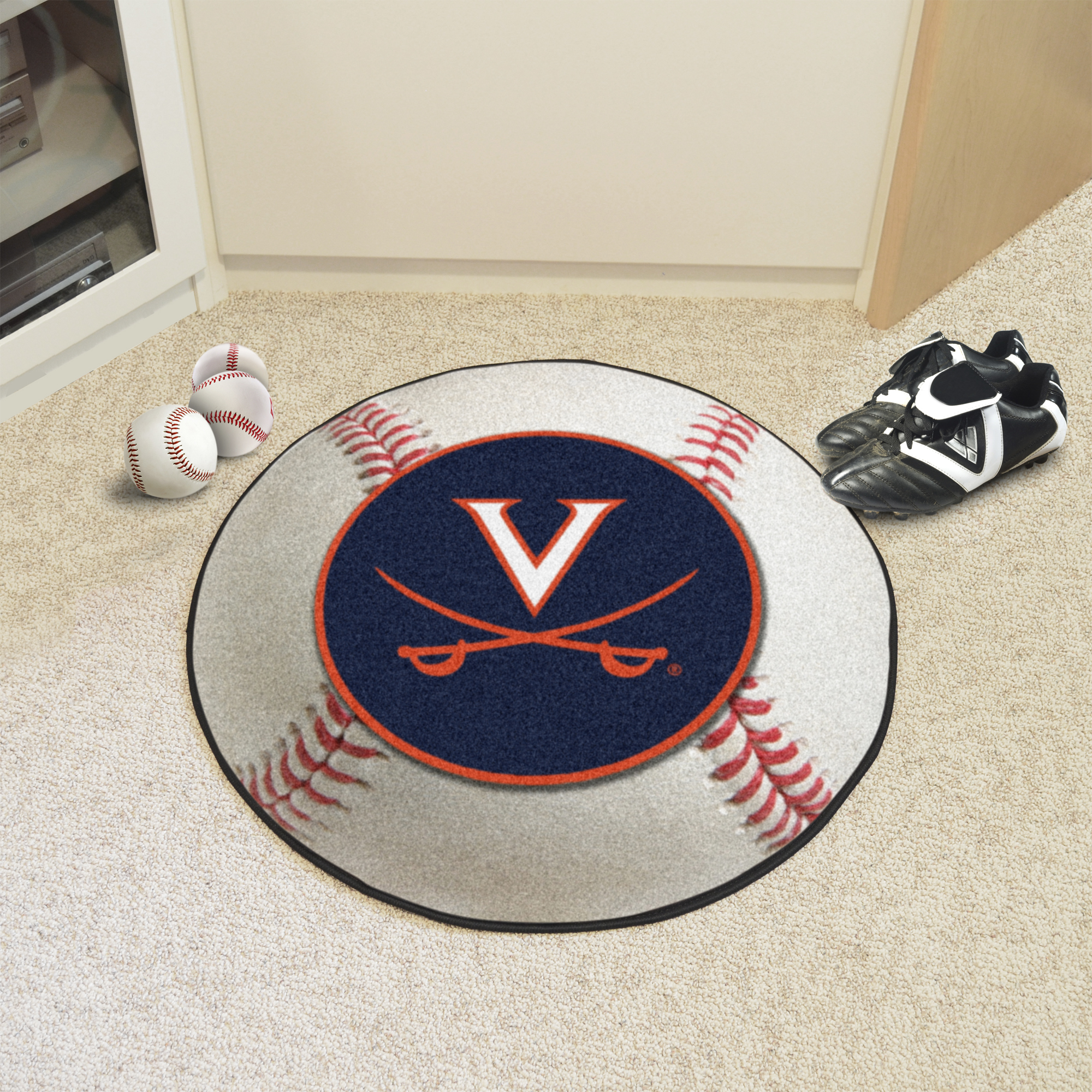 University of Virginia Ball Shaped Area Rugs (Ball Shaped Area Rugs: Baseball)