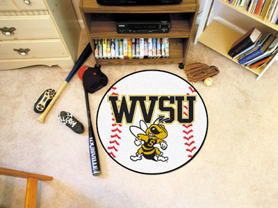 West Virginia State University Ball Shaped Area Rugs (Ball Shaped Area Rugs: Baseball)