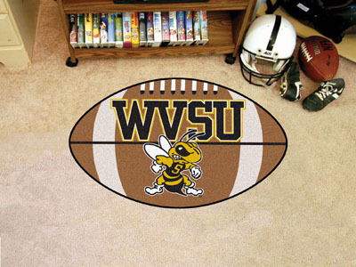 West Virginia State University Ball Shaped Area Rugs (Ball Shaped Area Rugs: Football)