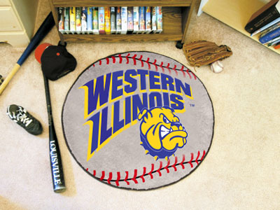Western Illinois University Ball Shaped Area Rugs (Ball Shaped Area Rugs: Baseball)