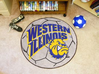 Western Illinois University Ball Shaped Area Rugs (Ball Shaped Area Rugs: Soccer Ball)