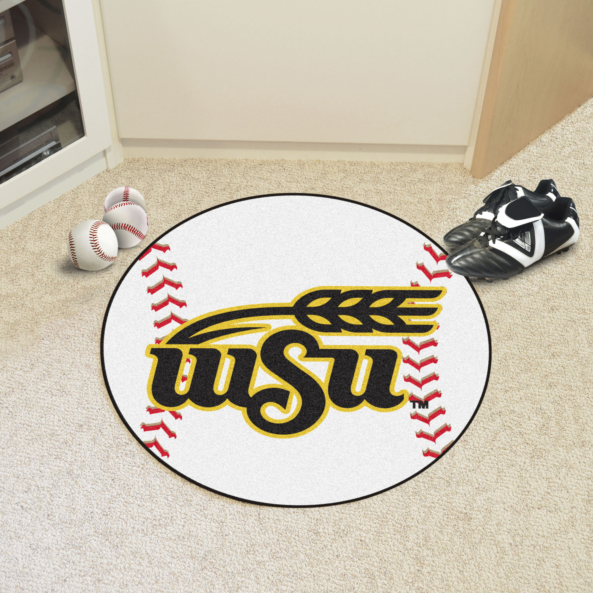 Wichita State University Ball Shaped Area Rugs (Ball Shaped Area Rugs: Baseball)