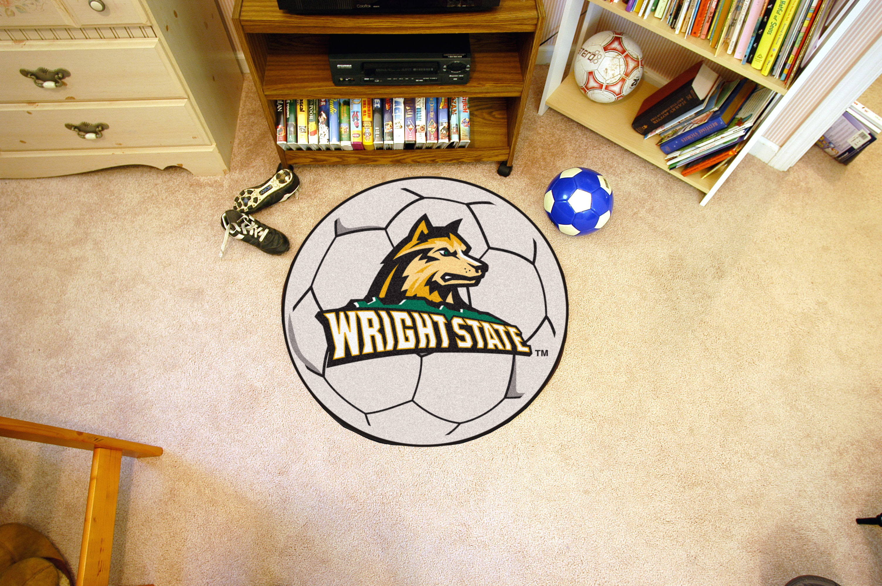 Wright State University Ball Shaped Area Rugs (Ball Shaped Area Rugs: Soccer Ball)